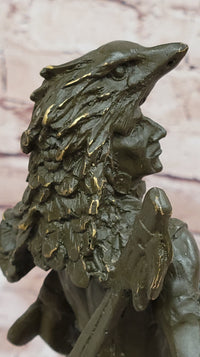 Native American Warrior Bronze - Plains Tribe Art