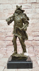 Bronze Native American Warrior with Wolf Headdress