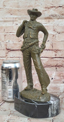Cowboy Bronze Sculpture - Wild West Gunslinger Art