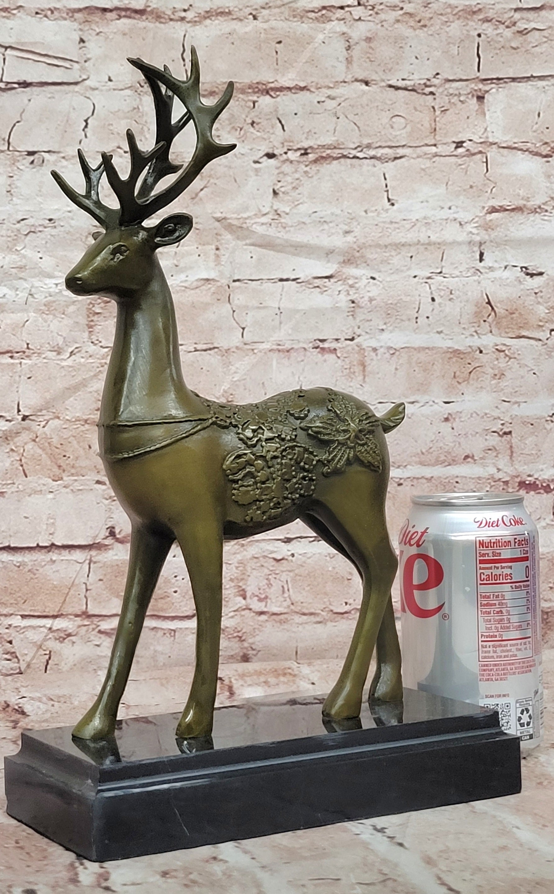 Genuine Bronze Beautiful Whitetail Stag by Bugatti Deer Statue Collectible Artwork