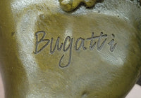 Genuine Bronze Beautiful Whitetail Stag by Bugatti Deer Statue Collectible Artwork