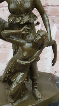 Bronze Diana Huntress and Deer Classical Mythical Sculpture