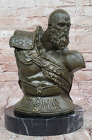 Bronze Kratos God of War Bust - Gaming Sculpture