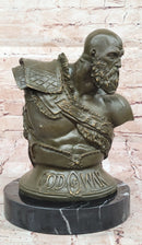 Bronze Kratos God of War Bust - Gaming Sculpture