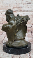 Bronze Kratos God of War Bust - Gaming Sculpture