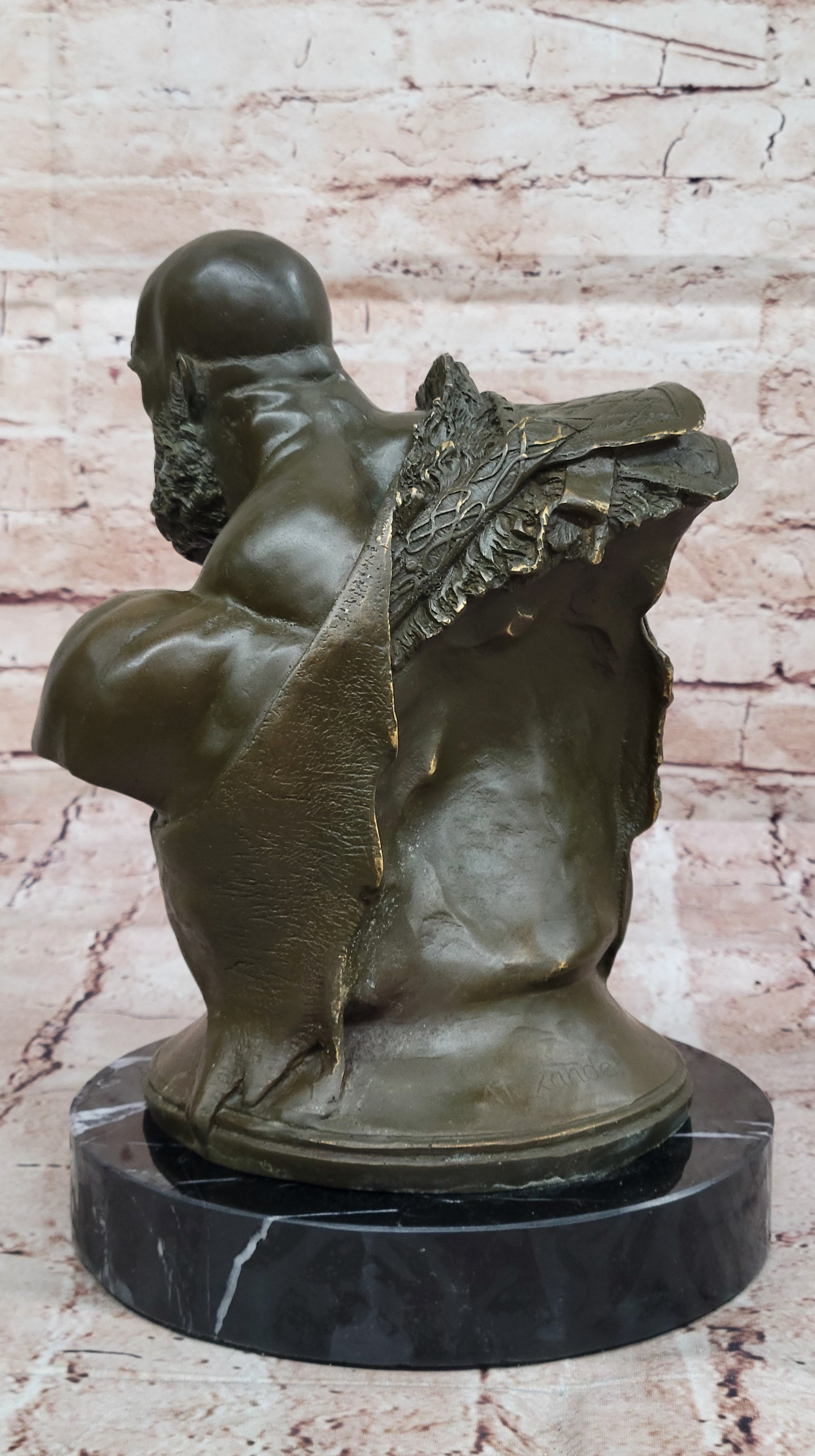 Bronze Kratos God of War Bust - Gaming Sculpture