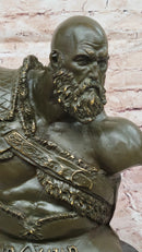 Bronze Kratos God of War Bust - Gaming Sculpture