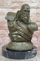 Bronze Kratos God of War Bust - Gaming Sculpture