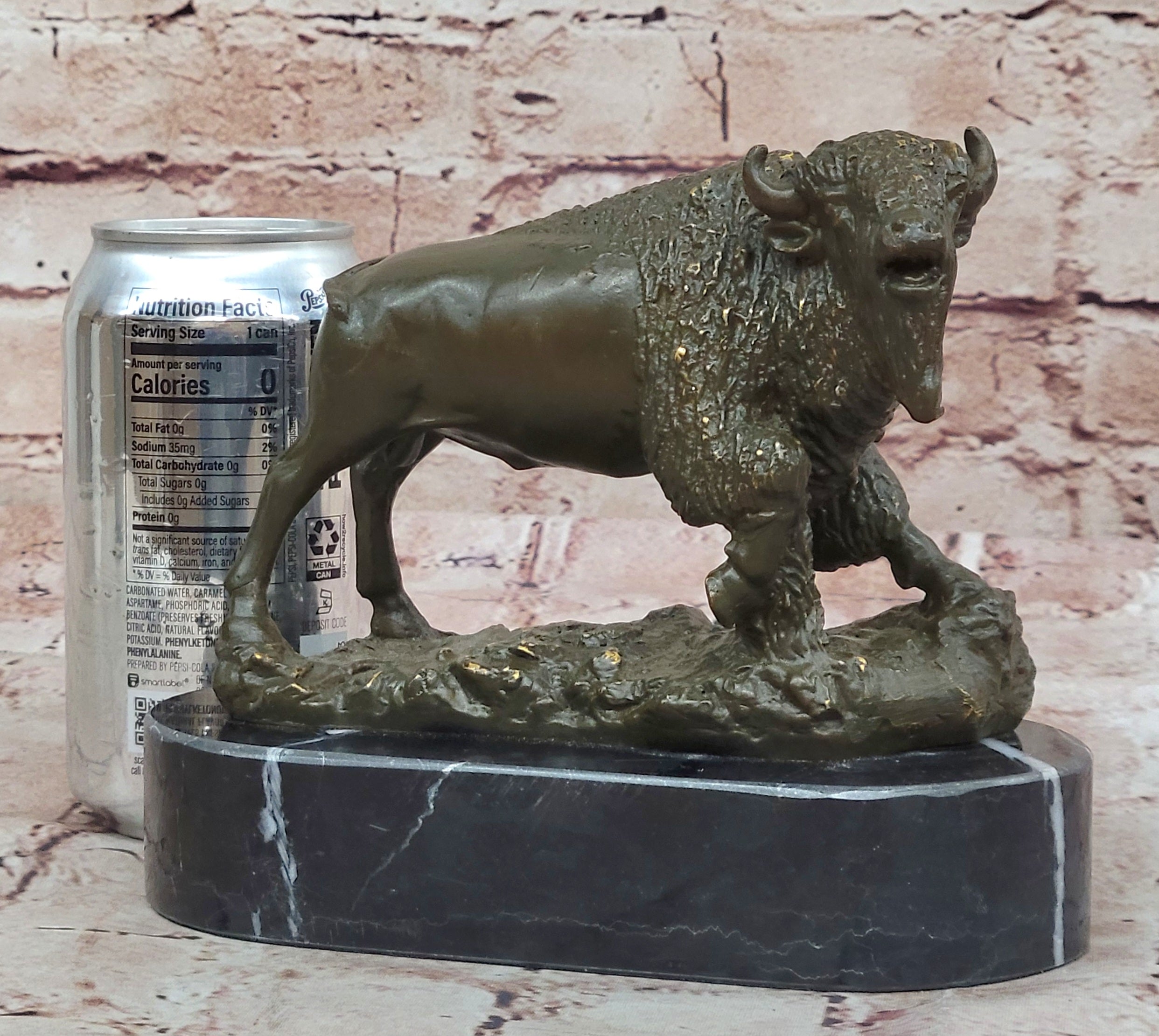Western Bronze American Buffalo Bison Sculpture