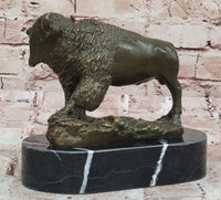 Western Bronze American Buffalo Bison Sculpture