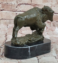 Western Bronze American Buffalo Bison Sculpture