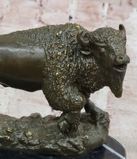 Western Bronze American Buffalo Bison Sculpture