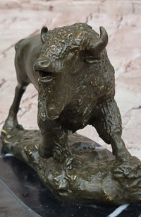 Western Bronze American Buffalo Bison Sculpture