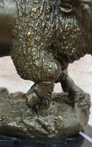Western Bronze American Buffalo Bison Sculpture