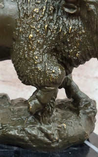 Western Bronze American Buffalo Bison Sculpture