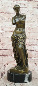 Signed Vintage Venus de Milo Bronze Sculpture Collectible Louvre Museum Artwork