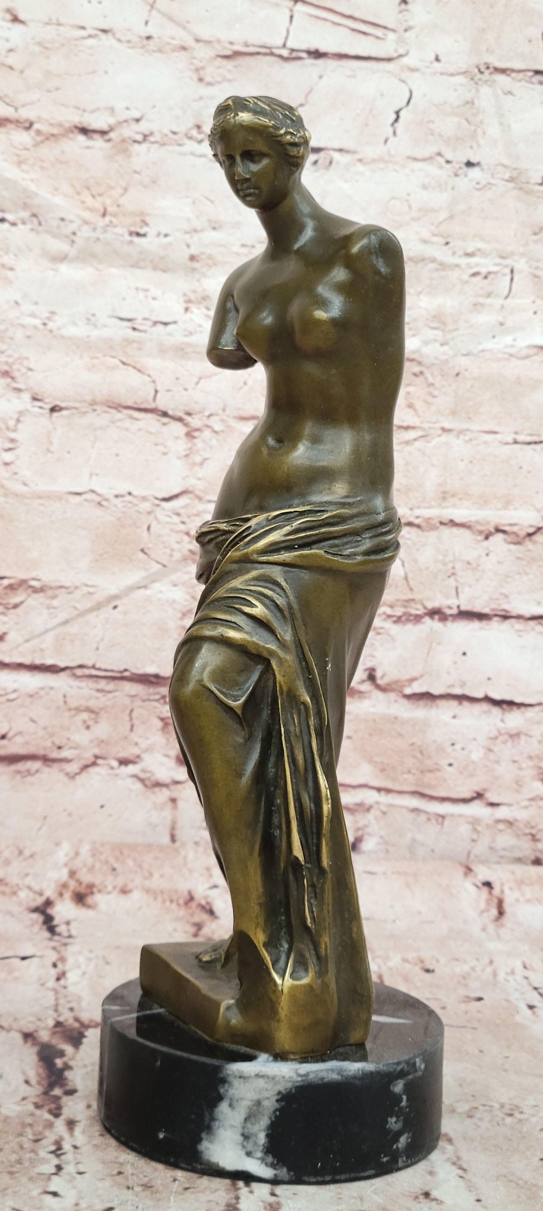 Signed Vintage Venus de Milo Bronze Sculpture Collectible Louvre Museum Artwork