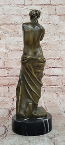 Signed Vintage Venus de Milo Bronze Sculpture Collectible Louvre Museum Artwork