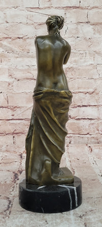 Signed Vintage Venus de Milo Bronze Sculpture Collectible Louvre Museum Artwork