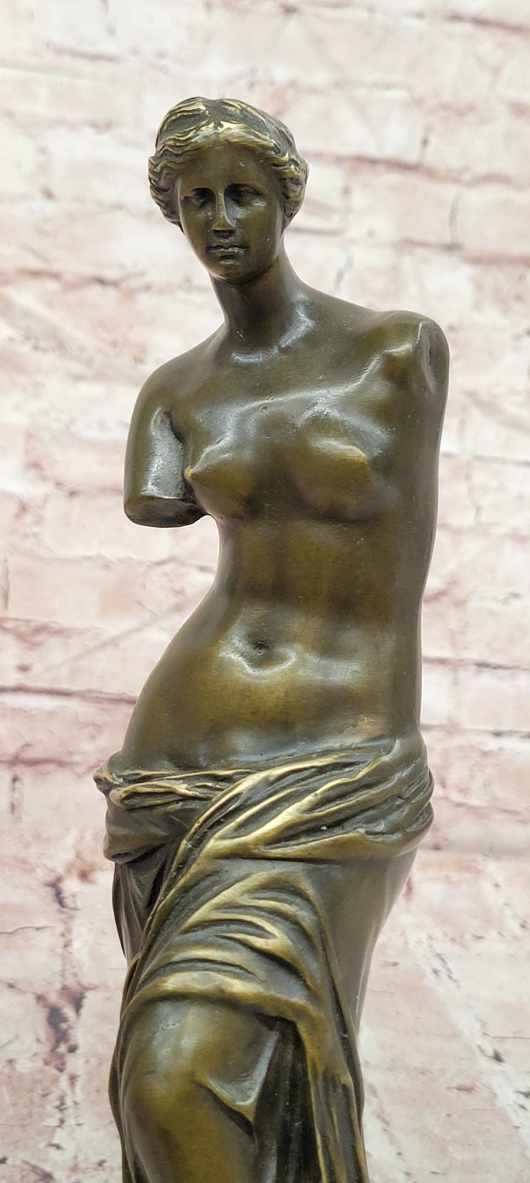 Signed Vintage Venus de Milo Bronze Sculpture Collectible Louvre Museum Artwork