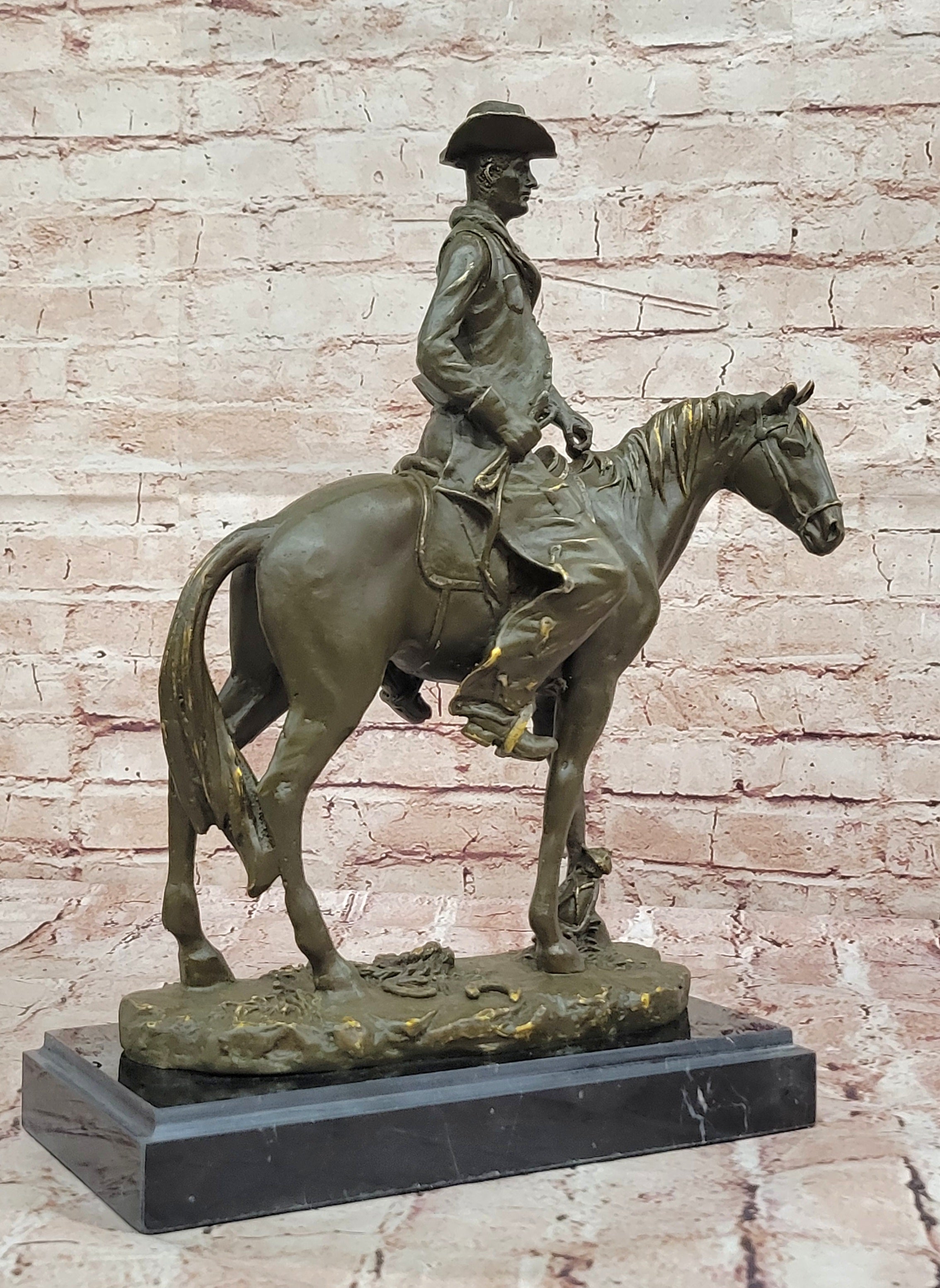 Bronze Cowboy on Horse – Western Americana Art