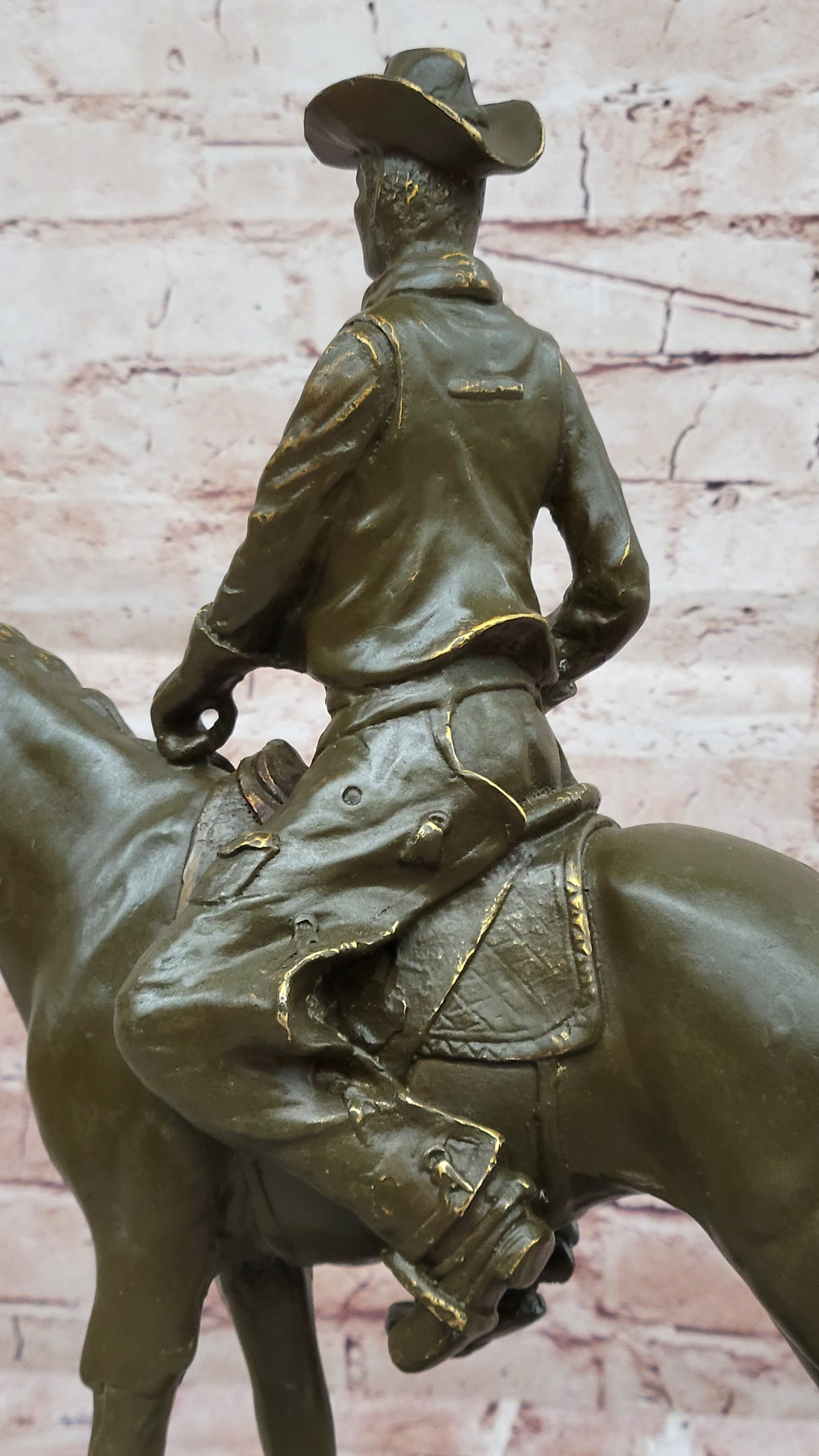 Bronze Cowboy on Horse – Western Americana Art
