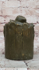 Western Cowboy Bust Bronze Pen Holder