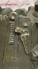 Western Cowboy Bust Bronze Pen Holder