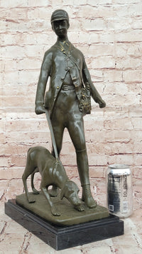 Hunter with Dog Bronze Sculpture by Vitaleh