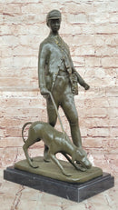 Hunter with Dog Bronze Sculpture by Vitaleh