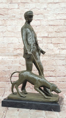 Hunter with Dog Bronze Sculpture by Vitaleh