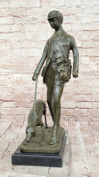 Hunter with Dog Bronze Sculpture by Vitaleh