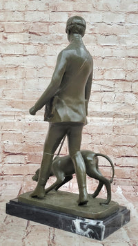 Hunter with Dog Bronze Sculpture by Vitaleh