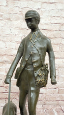 Hunter with Dog Bronze Sculpture by Vitaleh