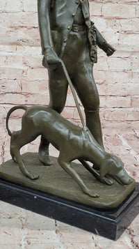 Hunter with Dog Bronze Sculpture by Vitaleh