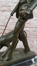 Hunter with Dog Bronze Sculpture by Vitaleh