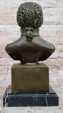 Wolfgang Amadeus Mozart Bronze Bust on Marble Base