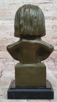 Franz Liszt Bronze Bust – Hungarian Composer on Marble Base