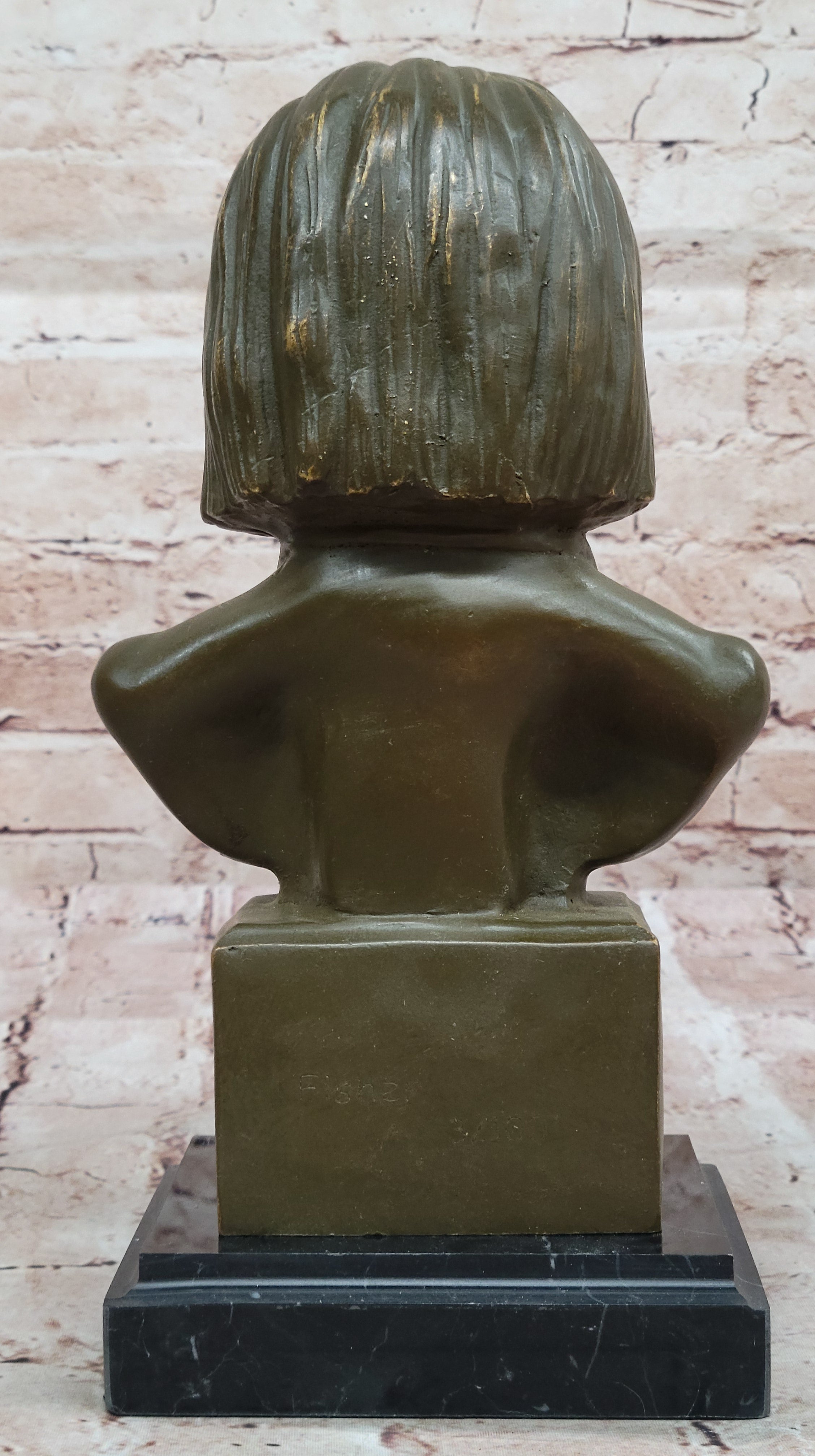 Franz Liszt Bronze Bust – Hungarian Composer on Marble Base