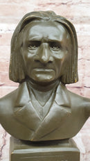 Franz Liszt Bronze Bust – Hungarian Composer on Marble Base