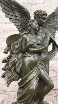Bronze Eros & Psyche with Wings