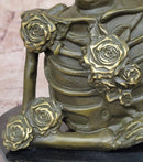 Love Never Dies Skeleton Couple Embracing Bronze Sculpture by M. Lopez Statue