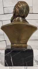 Signed Fisher German philosopher Engels Real Bronze Bust Collector Sculpture Statue