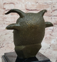 Bronze Bull or Ox Head Realistic Farmhouse Sculpture
