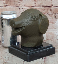 Bronze Pig Boar Head Realistic Farmhouse Sculpture