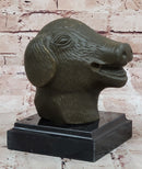 Bronze Pig Boar Head Realistic Farmhouse Sculpture