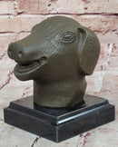 Bronze Pig Boar Head Realistic Farmhouse Sculpture