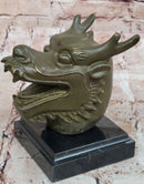 Bronze Dragon Head Bust on Marble Base – Chinese Zodiac