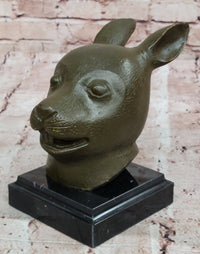 Bronze Rabbit Hare Head Realistic Wildlife Sculpture