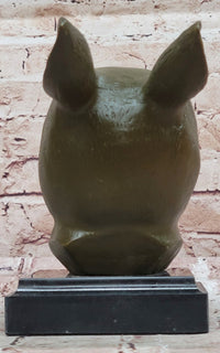 Bronze Rabbit Hare Head Realistic Wildlife Sculpture